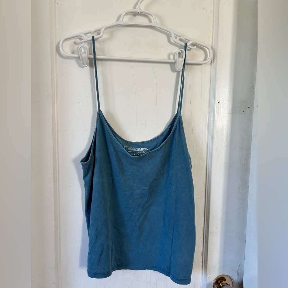 Amuse Society Teal Camisole Top NWOT